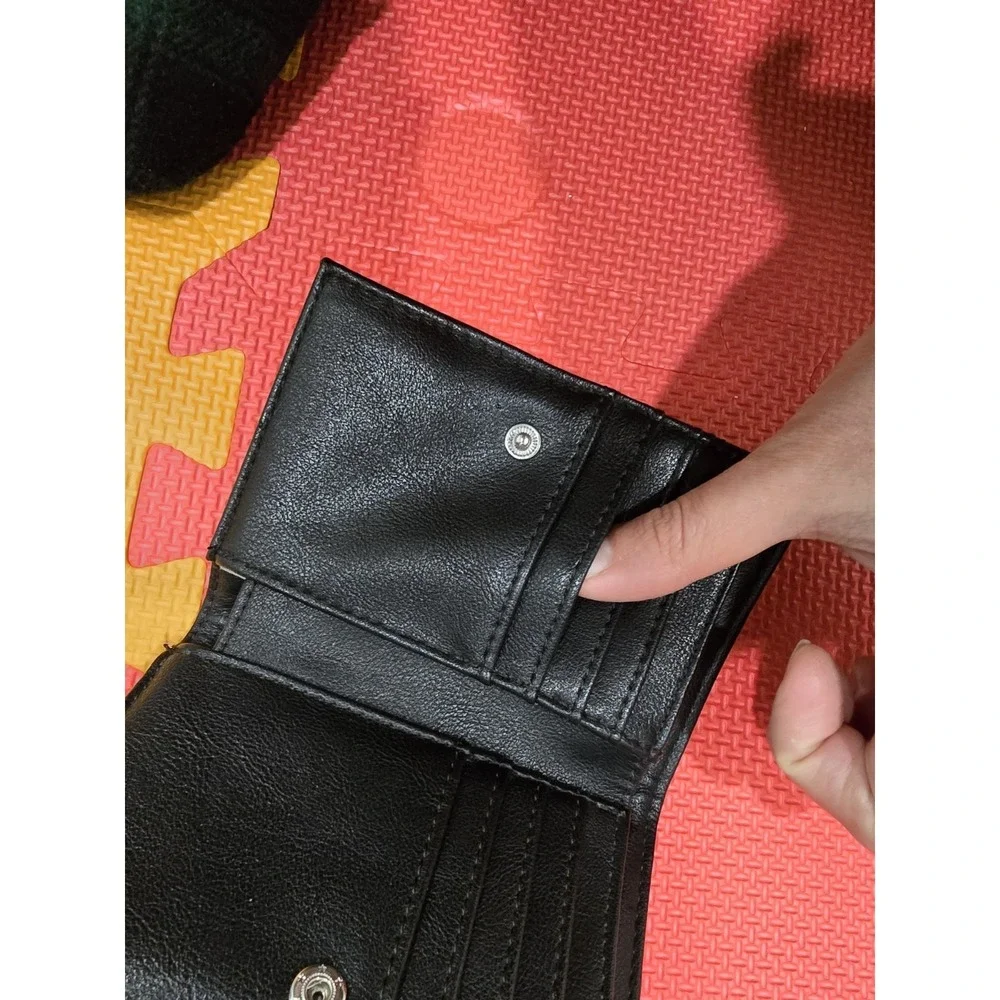 INC International Concepts‎ Black Quilted Mini Bifold Wallet Coin Card ID Purse